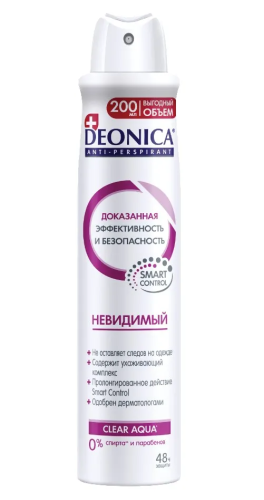DEONICA антиперспирант жен. невидимый 200мл спрей
