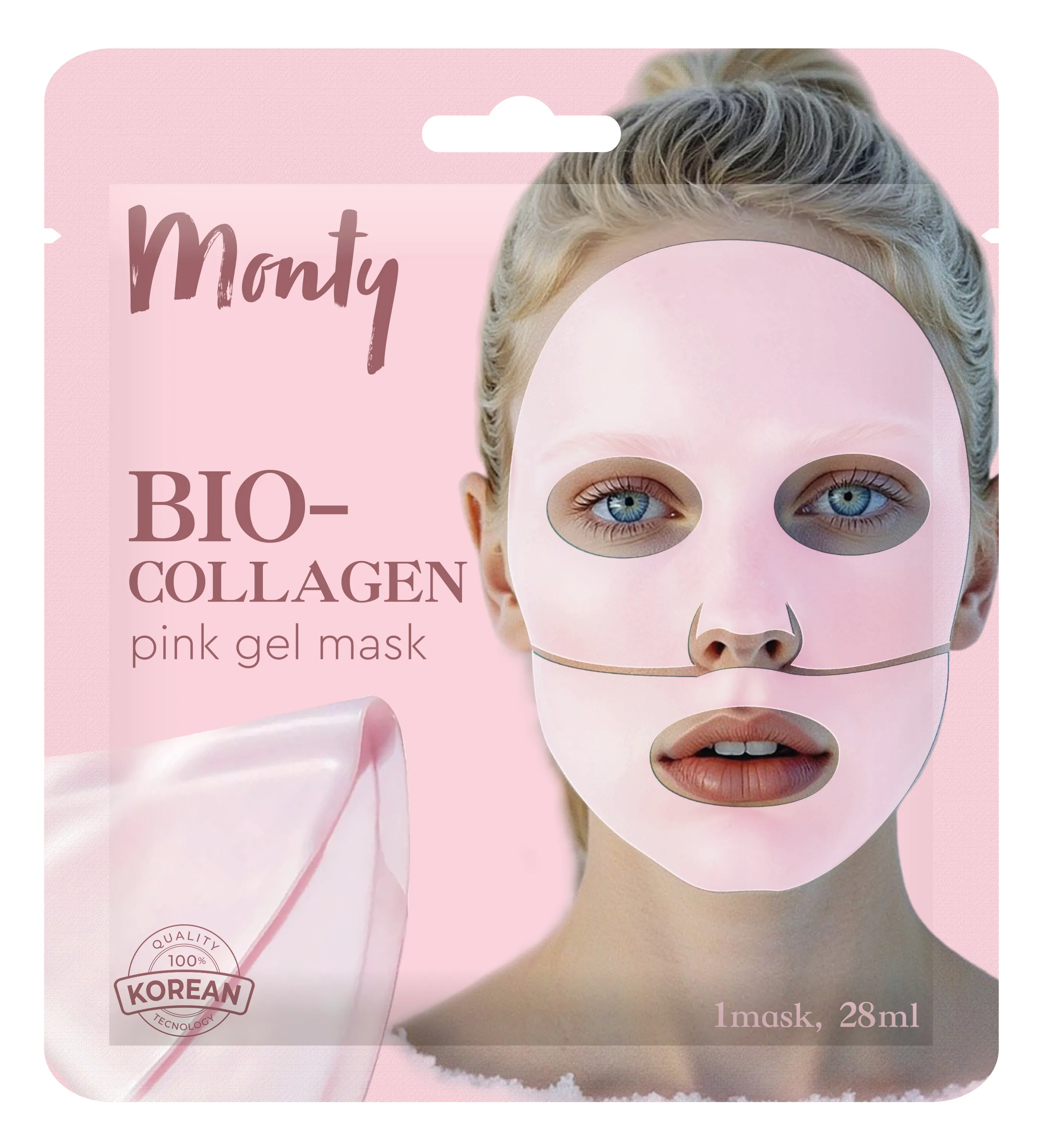 MONTY маска д/лица гелевая био-коллаген 28мл