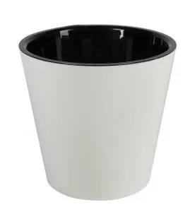 Кашпо London с дренажной вставкой белый 1л/12