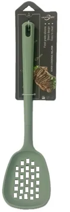 KITCHEN Шумовка силикон цв.серый/мята D25201