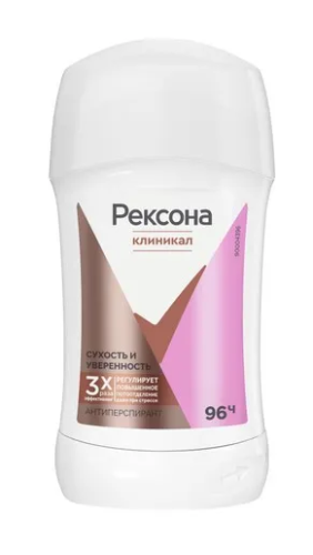 REXONA антиперспирант жен. сlinical protection сухость и уверенность 40мл стик