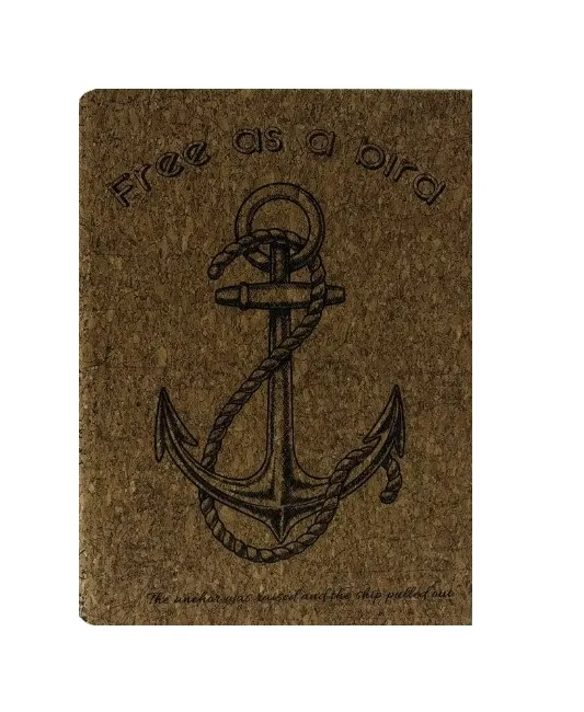 Шкатулка-книга под пробку якорь кожзам дерево 6*18*24см 9735484