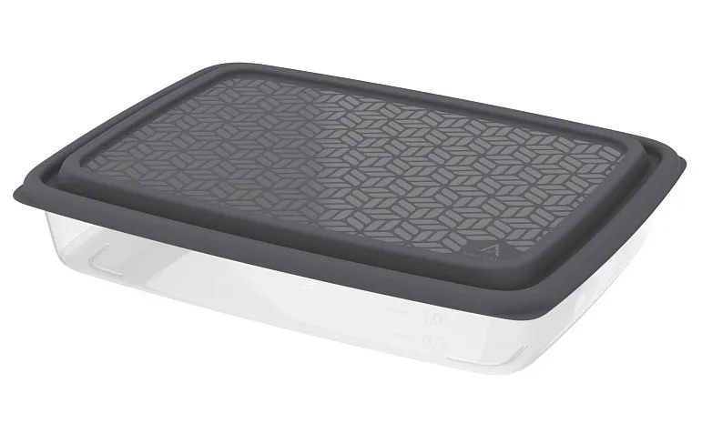 Контейнер гурман заморозка/СВЧ цв.графит 1,8л АП1019/75