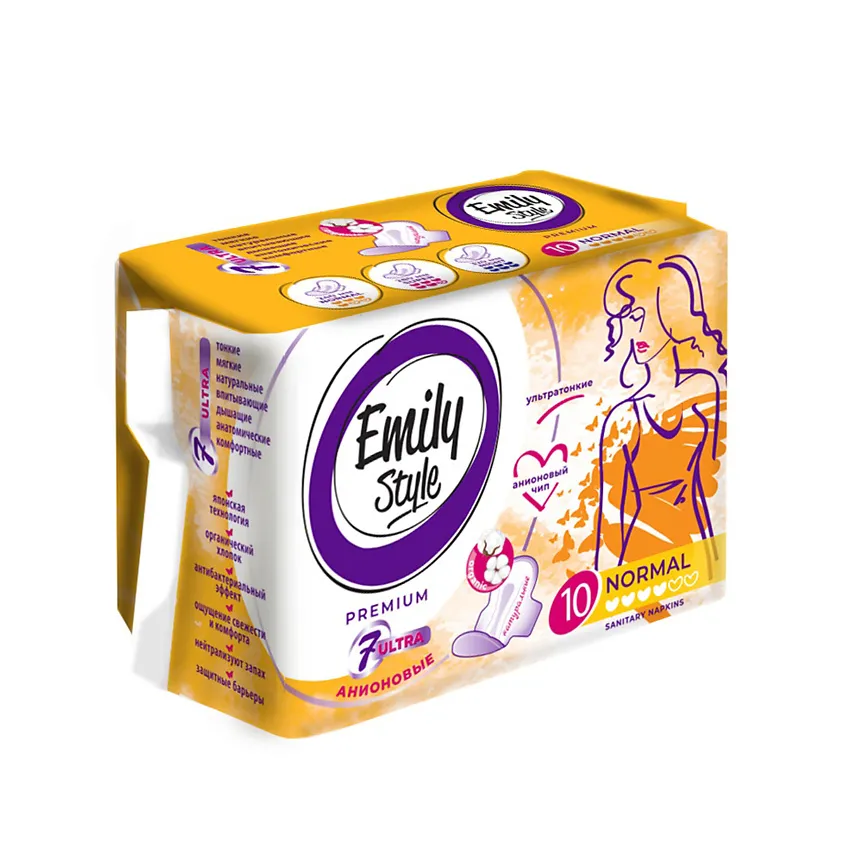 EMILY STYLE PREMIUM прокладки анионовые ультратонкие normal 10шт