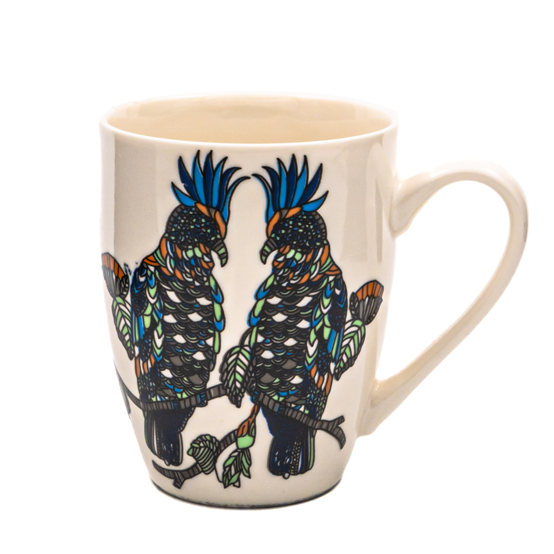 Кружка керамика Птицы/Бабочки 360мл EA025