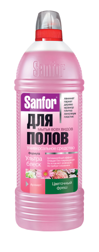 SANFOR средство д/мытья полов цветочный фреш 1000мл