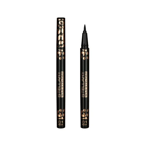 STELLARY подводка д/глаз с аппликатором кистью wild eyeliner black т.01