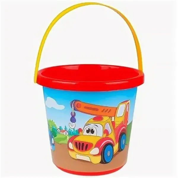 Ведро №8 с картинкой большие машинки 0,85л И-2800