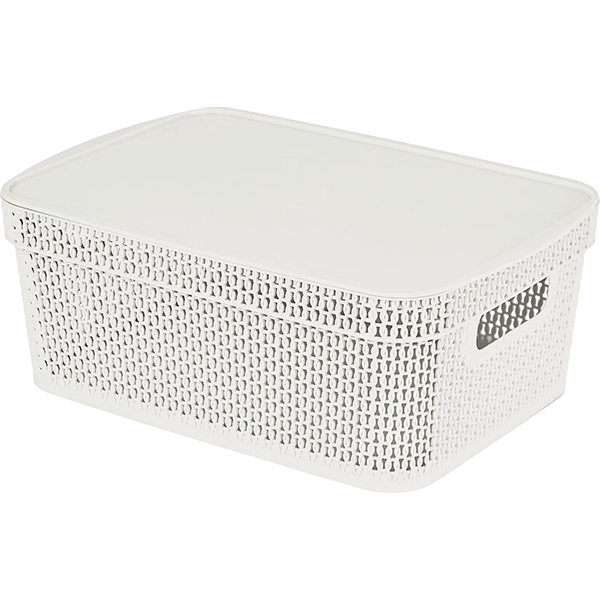 AJUR корзина д/хранения с ручками цв.белое облако 11л KL411410048
