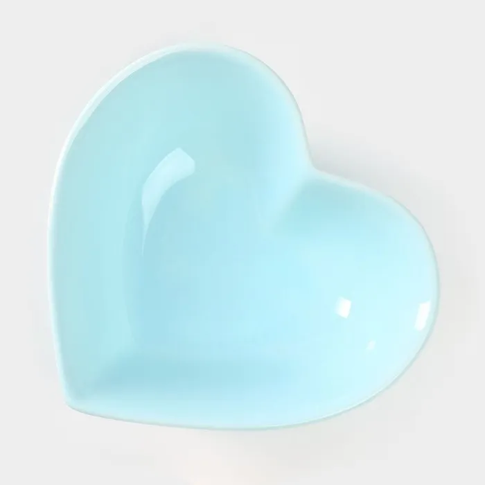 Салатник сердце цв.голубой 12*11,5*4,2см 4951219