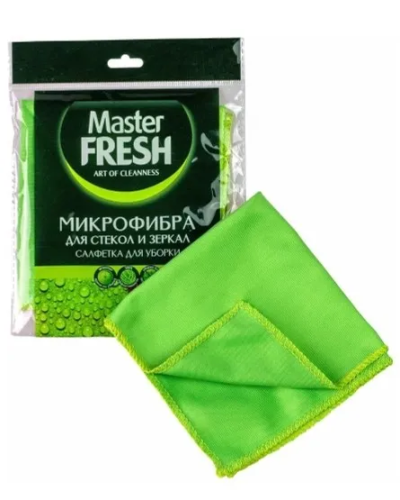 MASTER FRESH салфетка д/стекол и зеркал микрофибра 30*30см