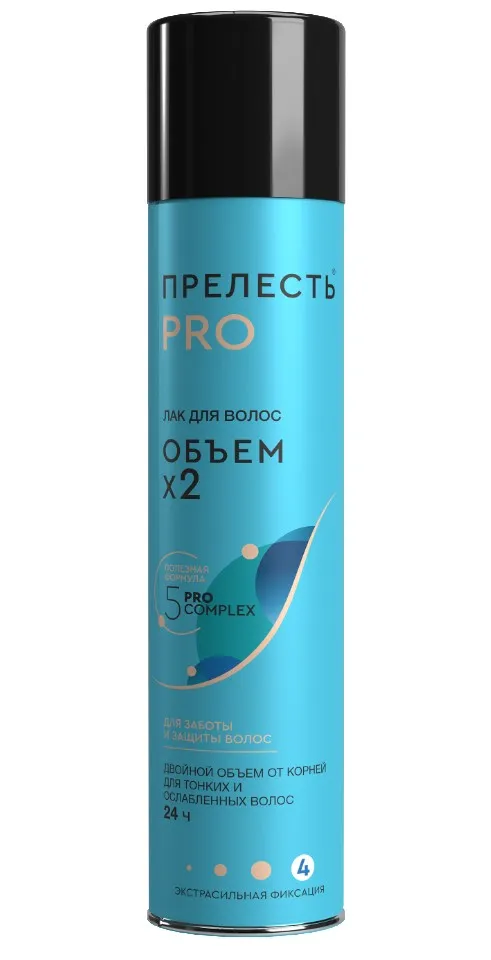 ПРЕЛЕСТЬ Professional лак д/волос воздушный объем 225мл