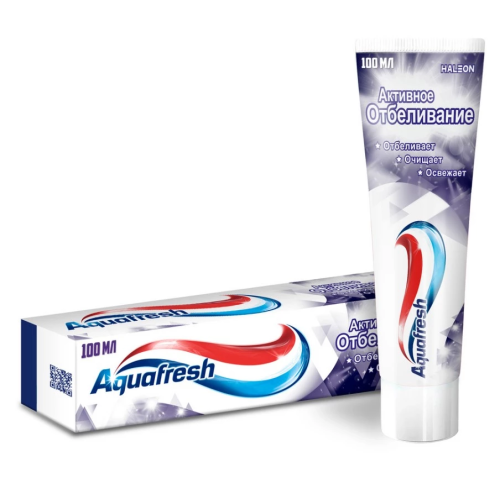 AQUAFRESH паста зубная активное отбеливание 100мл