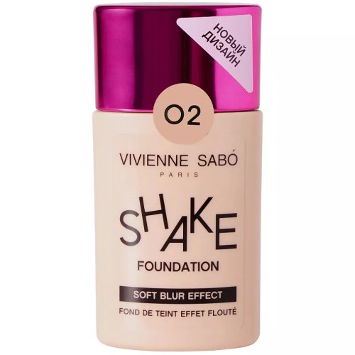 VIVIENNE SABO крем тональный с натуральным блюр эффектом shake foundation т.02