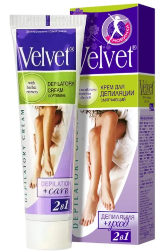 VELVET крем д/депиляции смягчающий 2в1 полевые цветы 100мл