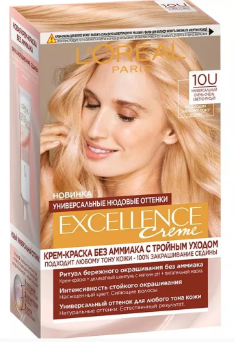 LOREAL EXCELLENCE краска д/волос универсальный т.10U очень св.русый
