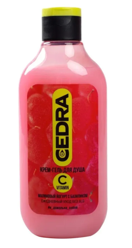 CEDRA гель д/душа малиновый йогурт с базиликом 300мл