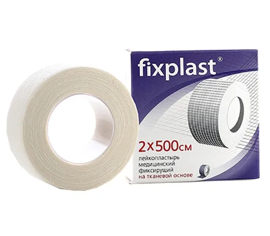 FIXPLAST лейкопластырь fixplast тканевая основа 2*500см/6