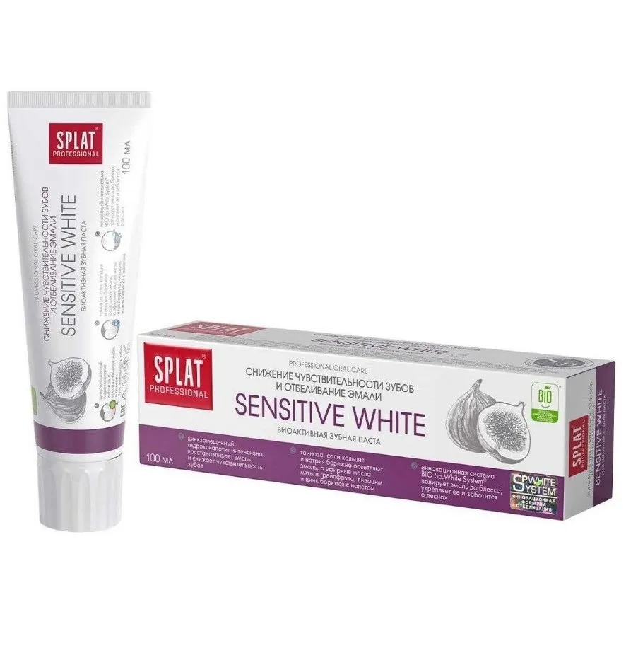 SPLAT PROFESSIONAL паста зубная sensitive white 100мл