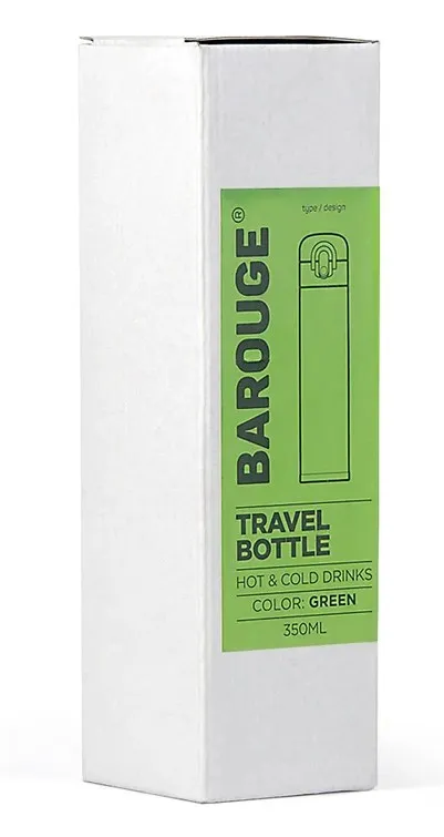 BAROUGE Тревел ботл термобутылка из нерж. стали цв.зеленый 350мл BТ-140