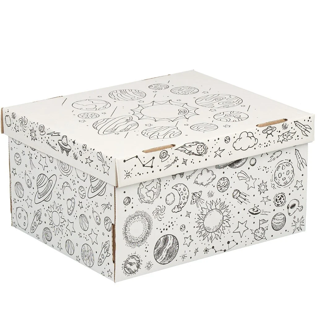 Коробка д/хранения космос 32*26*17см