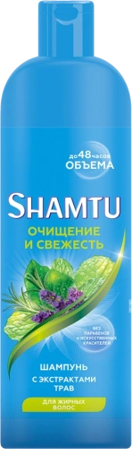SHAMTU шампунь глубокое очищение и свежесть с экстрактами трав 500мл