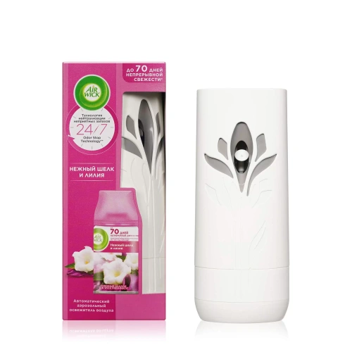 AIR WICK комплект освежитель воздуха pure freshmatic нежность шелка и лилии