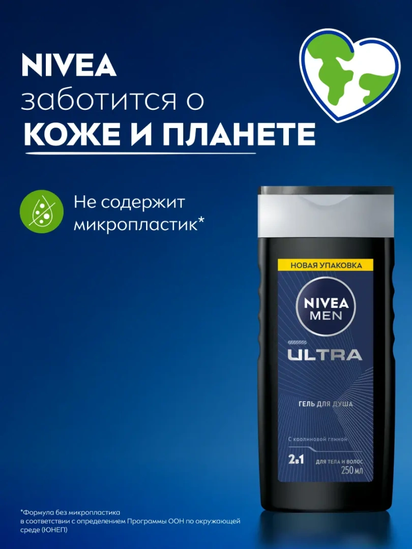 NIVEA MEN гель для душа ultra 250мл 84086