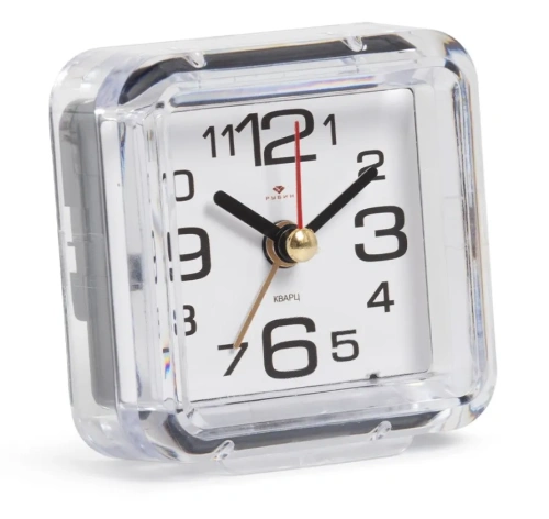 21 ВЕК будильник кварц прозрачный классика В1-001/50