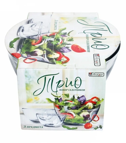 ДЕКОСТЕК набор салатников одуванчики 3шт 1223-Д