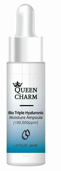 QUEEN CHARM сыворотка для лица увлажняющая ампульная с гиалуроновой кислоты 10% 30мл