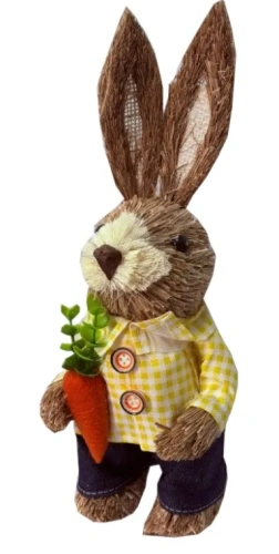 Сувенир Кролик солома 26см ED25063
