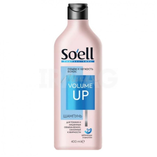 SOELL шампунь д/волос extra volume объем и сила 400мл
