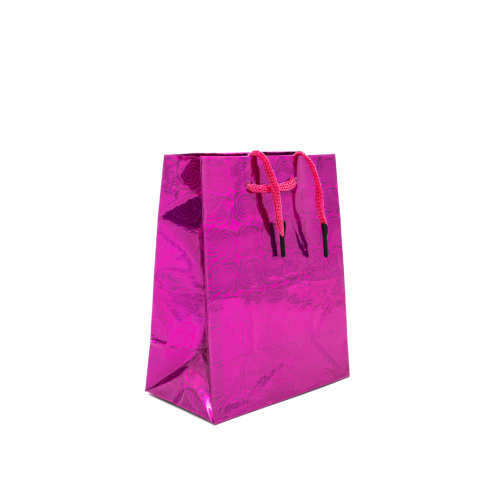 Пакет подарочный голография 13*11*6.5см звезды арт.ED0219