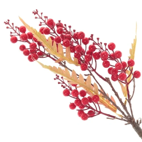 Ветка искусственная рябина  26*17*46см 795201