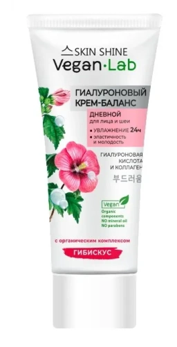 VEGANLAB крем-баланс гиалуроновый дневной д/лица и шеи 60мл