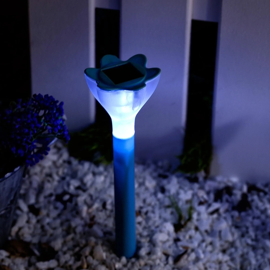 UNIEL светильник садовый на солнечной батарее blue crocus USL-C-418/PT305