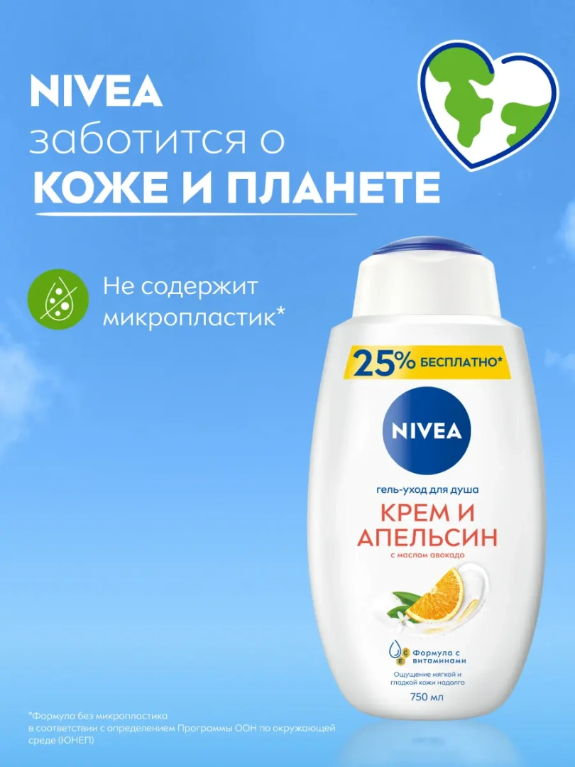 NIVEA гель для душа моменты радости 750мл 80867