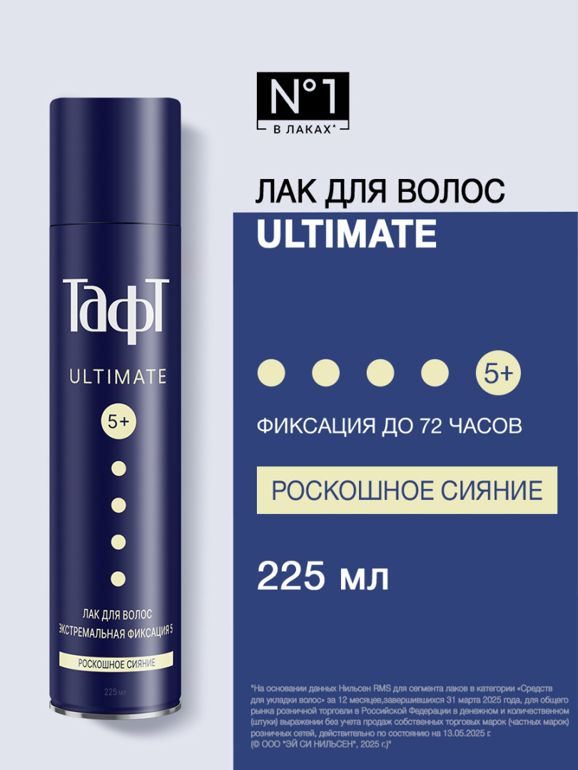TAFT лак для волос экстремальная фиксация ultimate 225мл/250мл