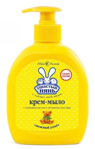 УШАСТЫЙ НЯНЬ крем-мыло жидкое детское оливковое маслом и алоэ вера 300мл а12450