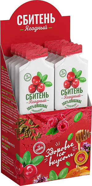 АЛТАЙСКИЙ НЕКТАР сбитень медовый ягодный стик 25г/10