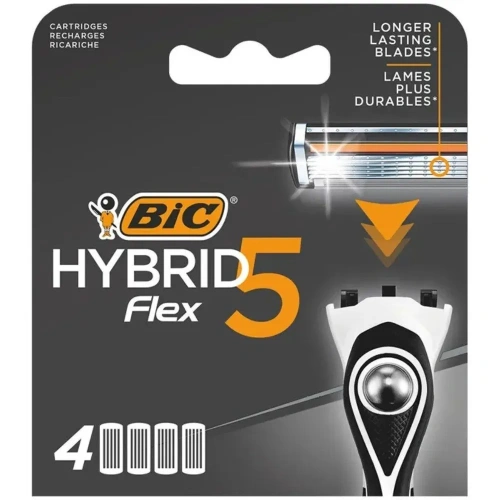 БИК кассеты сменные муж. bic flex 5 hybrid 4шт