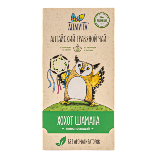ALTAIVITA чай травяной хохот шамана тонизирующий в пирамидках 40г