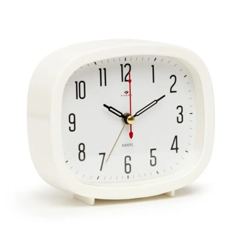 РУБИН будильник кварц классика цв.белый В5-003