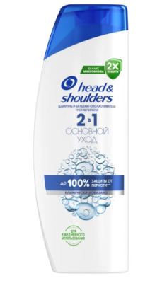 HEAD&SHOULDERS шампунь д/волос 2в1 основной уход 360мл