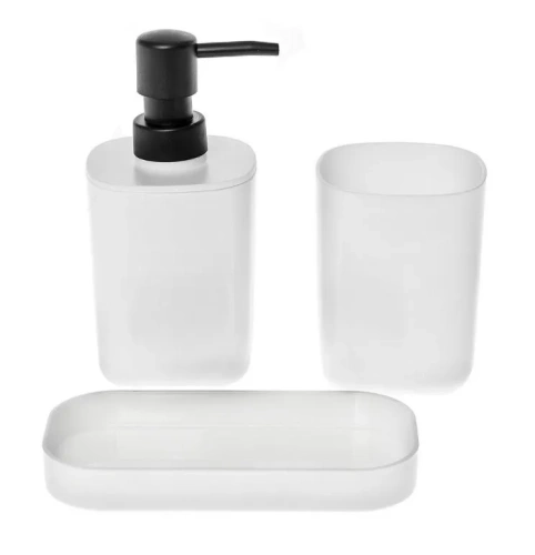 HOMEQUEEN набор пластиковых аксессуаров д/ванной basic 77014