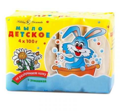 НЕВСКАЯ КОСМЕТИКА мыло туалетное детское ромашка 4*100г 19500/а15711