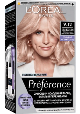 LOREAL PREFERENCE COOL BLONDS краска д/волос т.9.12 сибирия