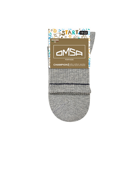 OMSA носки детские 21S05 с высокой резинкой grigio melange р.р.35-38