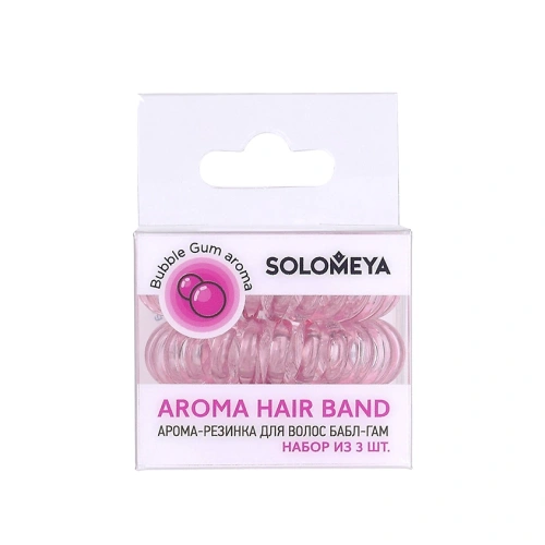 SOLOMEYA набор арома-резинка д/волос бабл-гам 3шт